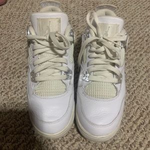 White Jordan pure money 4’s